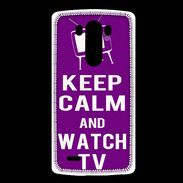 Coque LG G3 Keep Calm Watch TV Violet