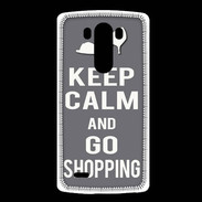 Coque LG G3 Keep Calm go shopping Gris