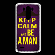 Coque LG G3 Keep Calm Be a Man Violet