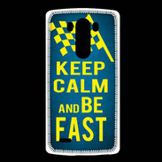 Coque LG G3 Keep Calm and Be Fast Bleu