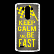 Coque LG G3 Keep Calm and Be Fast Gris