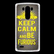 Coque LG G3 Keep Calm and Be Furious Gris