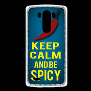 Coque LG G3 Keep Calm and Be Spicy Bleu