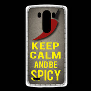Coque LG G3 Keep Calm and Be Spicy Gris