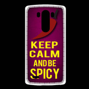 Coque LG G3 Keep Calm and Be Spicy Rose