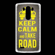 Coque LG G3 Keep Calm and Take o road 2 Gris