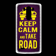 Coque LG G3 Keep Calm and Take o road 2 Violet