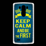 Coque LG G3 Keep Calm and Be the First Bleu