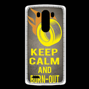 Coque LG G3 Keep Calm and Burn Out Gris