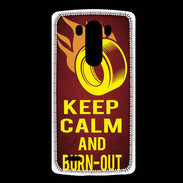 Coque LG G3 Keep Calm and Burn Out Rouge