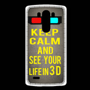 Coque LG G3 Keep Calm and See your life 3D Gris