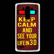 Coque LG G3 Keep Calm and See your life 3D Rouge