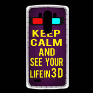 Coque LG G3 Keep Calm and See your life 3D Violet