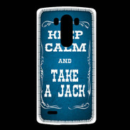 Coque LG G3 Keep Calm and Take Jack Bleu