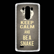 Coque LG G3 Keep Calm and Be a Snake Gris