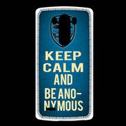 Coque LG G3 Keep Calm and Be Anonymous Bleu