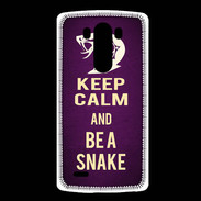 Coque LG G3 Keep Calm and Be a Snake Violet