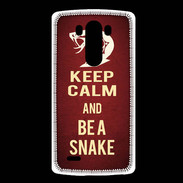 Coque LG G3 Keep Calm and Be a Snake Rouge