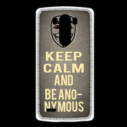 Coque LG G3 Keep Calm and Be Anonymous Gris