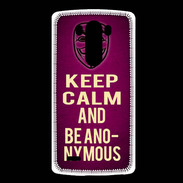 Coque LG G3 Keep Calm and Be Anonymous Rose