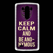 Coque LG G3 Keep Calm and Be Anonymous Violet