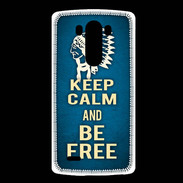 Coque LG G3 Keep Calm and Be Free Bleu