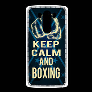 Coque LG G3 Keep Calm and Boxing Bleu