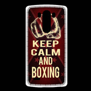 Coque LG G3 Keep Calm and Boxing Rouge