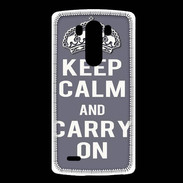 Coque LG G3 Keep Calm and Carry on Gris
