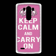 Coque LG G3 Keep Calm and Carry on Rose