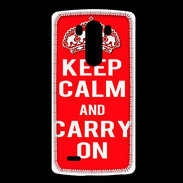 Coque LG G3 Keep Calm and Carry on Rouge