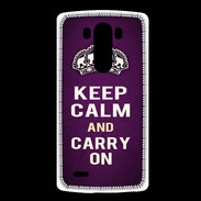 Coque LG G3 Keep Calm and Carry on Violet