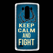 Coque LG G3 Keep Calm and Fight Bleu