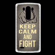 Coque LG G3 Keep Calm and Fight Gris