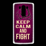 Coque LG G3 Keep Calm and Fight Rose