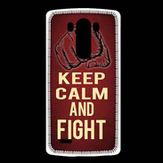 Coque LG G3 Keep Calm and Fight Rouge
