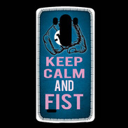 Coque LG G3 Keep Calm and Fist BLeu