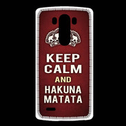 Coque LG G3 Keep Calm and Hakuna Matata Rouge