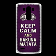 Coque LG G3 Keep Calm and Hakuna Matata Violet