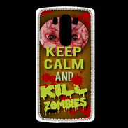 Coque LG G3 Keep Calm and Kill Zombies Orange