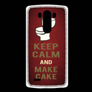 Coque LG G3 Keep Calm and Make cake Rouge