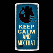 Coque LG G3 Keep Calm and Mix that Bleu