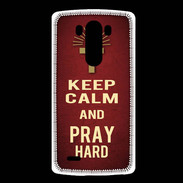 Coque LG G3 Keep Calm and Pray Christian Rouge
