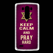 Coque LG G3 Keep Calm and Pray jewish Rose