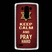 Coque LG G3 Keep Calm and Pray jewish Rouge
