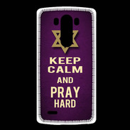 Coque LG G3 Keep Calm and Pray jewish Violet