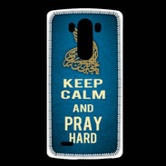 Coque LG G3 Keep Calm and Pray Muslim Bleu
