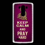 Coque LG G3 Keep Calm and Pray Muslim Rose