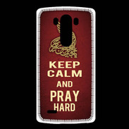 Coque LG G3 Keep Calm and Pray Muslim Rouge