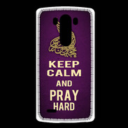 Coque LG G3 Keep Calm and Pray Muslim Violet